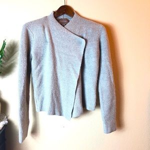 🛍August Eight Gray Knitted Crop Sweater Blazer